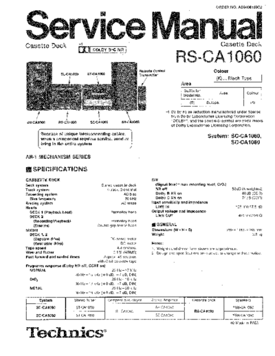 panasonic 5707 - manuel technique  panasonic Audio RS-CH1060 5707 - manuel technique.pdf