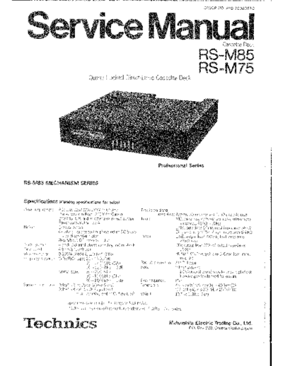 panasonic RS-M75 M85  panasonic Audio RS-M85 RS-M75_M85.pdf