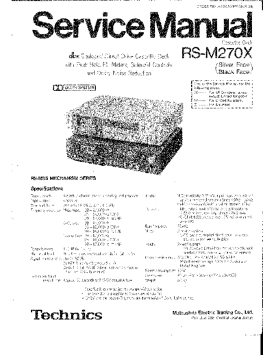 panasonic RS-M270X  panasonic Audio RS-M270X RS-M270X.pdf