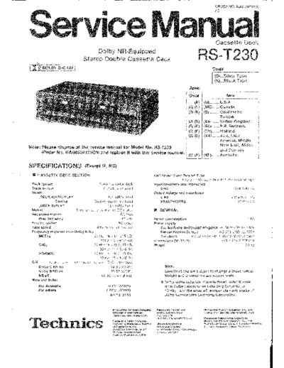 panasonic RS-T230  panasonic Audio RS-T230 RS-T230.pdf