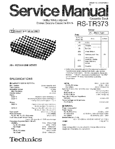 panasonic ad9401006c0  panasonic Audio RS-TR373 ad9401006c0.pdf