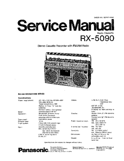 panasonic hfe panasonic rx-5090 schematic  panasonic Audio RX-5090 hfe_panasonic_rx-5090_schematic.pdf