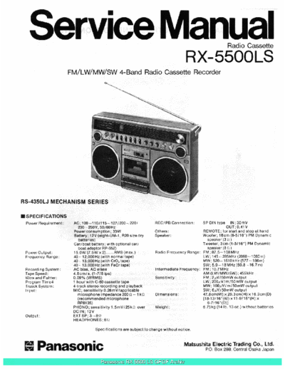 panasonic Panasonic RX5500LS sch  panasonic Audio RX-5500LS Panasonic_RX5500LS_sch.pdf