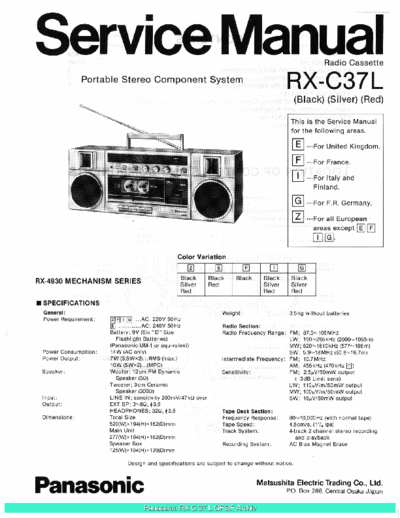 panasonic Panasonic RXC37L sch  panasonic Audio RX-C37L Panasonic_RXC37L_sch.pdf