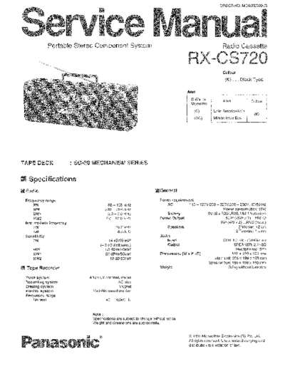 panasonic md9502009c3  panasonic Audio RX-CS720 md9502009c3.pdf