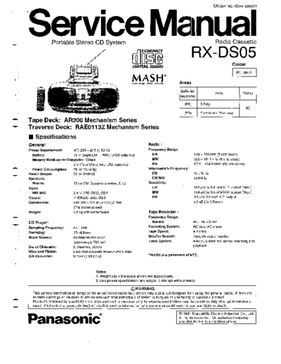 panasonic Ads05  panasonic Audio RX-DS05 Ads05.pdf