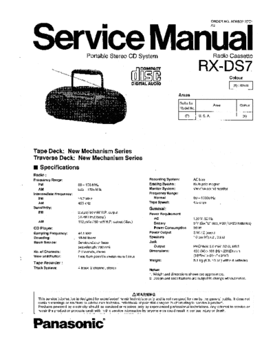 panasonic hfe   rx-ds7 service en  panasonic Audio RX-DS7 hfe_panasonic_rx-ds7_service_en.pdf