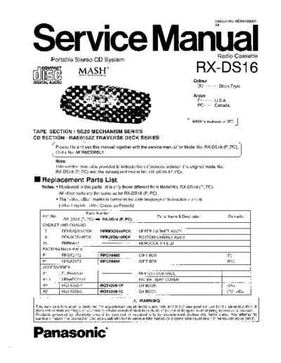 panasonic hfe panasonic rx-ds16 service en  panasonic Audio RX-DS16 hfe_panasonic_rx-ds16_service_en.pdf