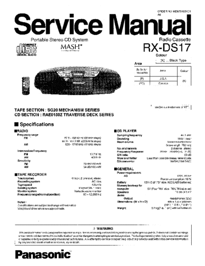 panasonic hfe panasonic rx-ds17 service en  panasonic Audio RX-DS17 hfe_panasonic_rx-ds17_service_en.pdf