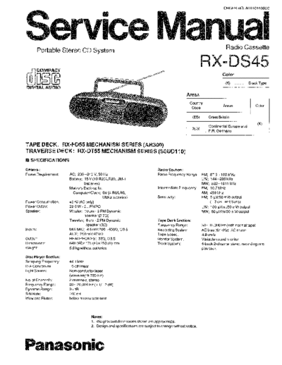 panasonic 6838 - manual de servicio  panasonic Audio RX-DS45 6838 - manual de servicio.pdf