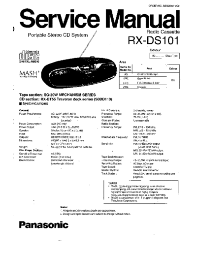 panasonic hfe panasonic rx-ds101 service en  panasonic Audio RX-DS101 hfe_panasonic_rx-ds101_service_en.pdf