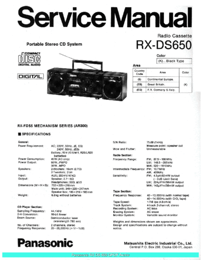 panasonic RXDS650 sch  panasonic Audio RX-DS650 Panasonic_RXDS650_sch.pdf