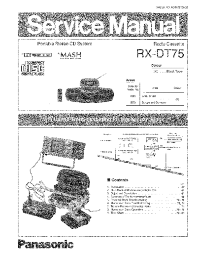 panasonic 6544 - manuel technique  panasonic Audio RX-DT75EGK 6544 - manuel technique.pdf