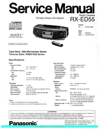 panasonic RXED55 sch  panasonic Audio RX-ED55 Panasonic_RXED55_sch.pdf