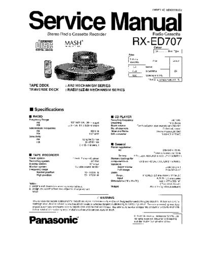 panasonic md9811168c2  panasonic Audio RX-ED707 md9811168c2.pdf