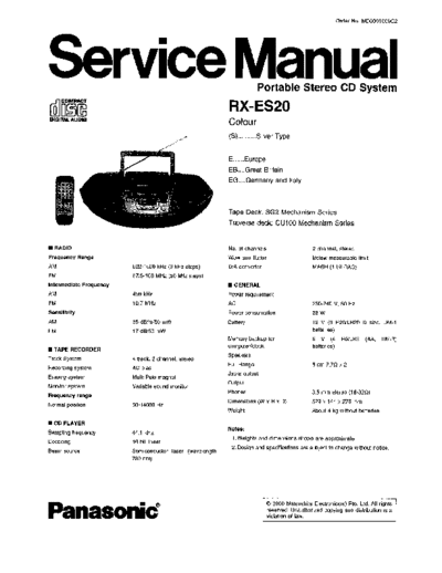 panasonic aes20pt1  panasonic Audio RX-ES20 aes20pt1.pdf