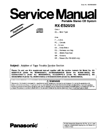 panasonic CES20-1  panasonic Audio RX-ES20 CES20-1.pdf