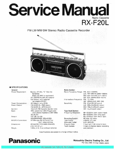 panasonic RXF20L sch  panasonic Audio RX-F20L Panasonic_RXF20L_sch.pdf