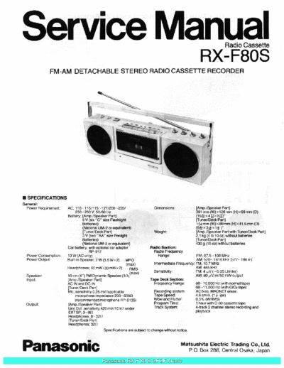 panasonic Panasonic RXF80S sch  panasonic Audio RX-F80S Panasonic_RXF80S_sch.pdf