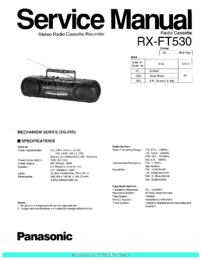 panasonic Panasonic RXFT530 sch  panasonic Audio RX-FT530 Panasonic_RXFT530_sch.pdf