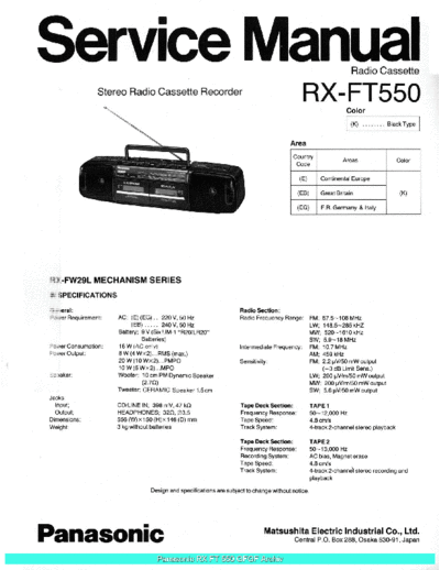 panasonic Panasonic RXFT550 sch  panasonic Audio RX-FT550 Panasonic_RXFT550_sch.pdf
