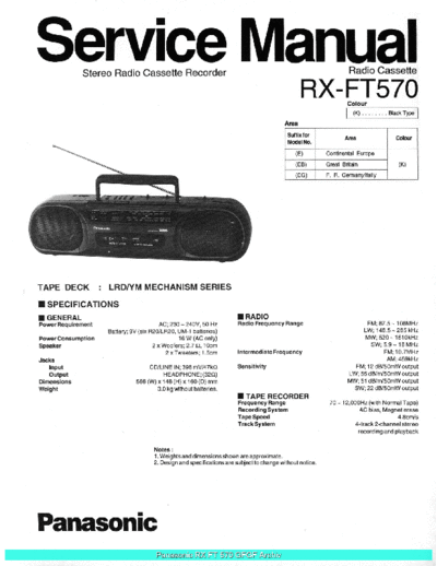 panasonic Panasonic RXFT570 sch  panasonic Audio RX-FT570 Panasonic_RXFT570_sch.pdf
