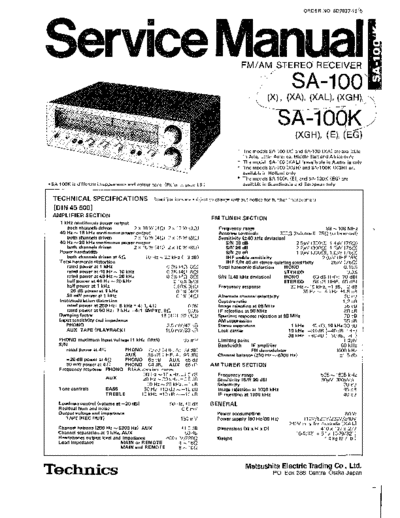 panasonic 7563 - manuel technique  panasonic Audio SA-100 7563 - manuel technique.pdf