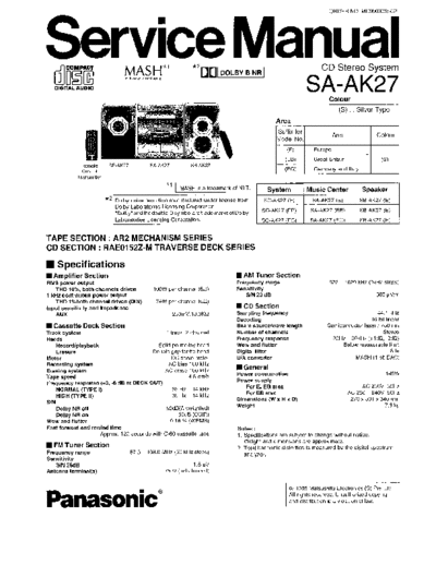 panasonic SA AK-27  panasonic Audio SA-AK27 SA AK-27.rar