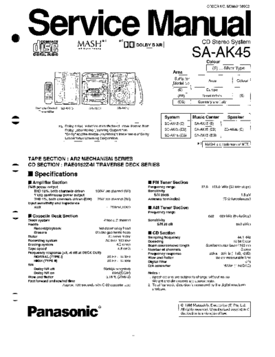 panasonic sa-ak45 121  panasonic Audio SA-AK45 sa-ak45_121.pdf