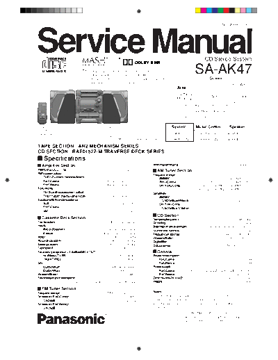 panasonic panasonic sa-ak47 sm 1  panasonic Audio SA-AK47 panasonic_sa-ak47_sm_1.pdf