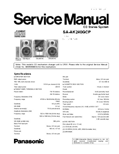 panasonic SA-AK240GCP.part1  panasonic Audio SA-AK240 SA-AK240GCP.part1.rar