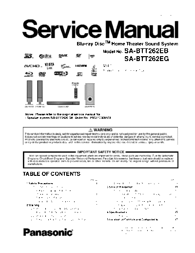 panasonic PSG1103046CE PRINTDB  panasonic Audio SA-BTT262EB PSG1103046CE_PRINTDB.pdf