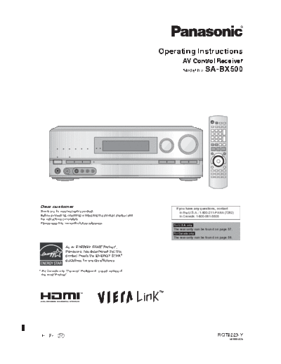 panasonic hfe panasonic sa-bx500 en  panasonic Audio SA-BX500 hfe_panasonic_sa-bx500_en.pdf