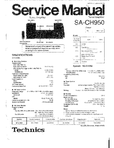 panasonic SA-CH950  panasonic Audio SA-CH950 SA-CH950.pdf