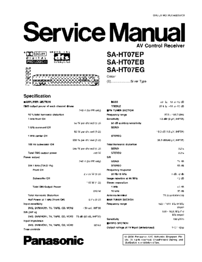 panasonic panasonic sa-ht07  panasonic Audio SA-HT07 panasonic_sa-ht07.pdf