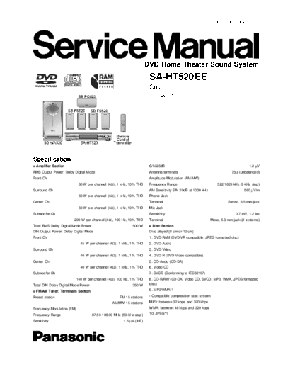 panasonic hfe panasonic sa-ht520 service en  panasonic Audio SA-HT520 hfe_panasonic_sa-ht520_service_en.pdf