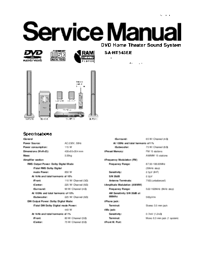 panasonic hfe panasonic sa-ht543 service  panasonic Audio SA-HT543 hfe_panasonic_sa-ht543_service.pdf