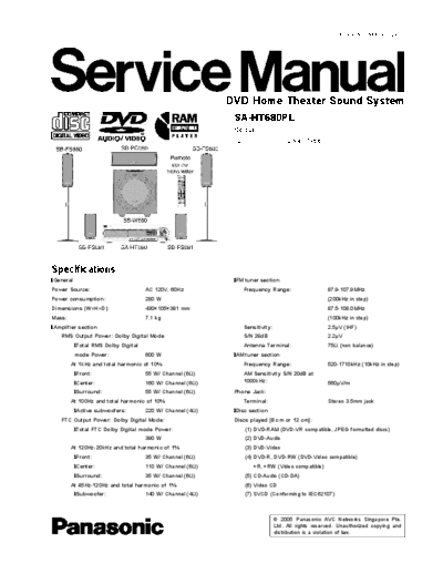 panasonic panasonic sa-ht680pl  panasonic Audio SA-HT680PL panasonic_sa-ht680pl.pdf