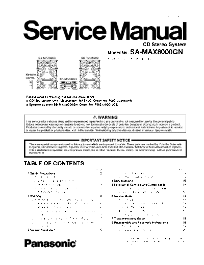 panasonic SA-MAX8000GN  panasonic Audio SA-MAX8000GN SA-MAX8000GN.pdf