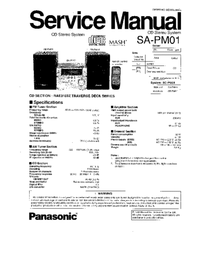 panasonic 6882 - manual de servicio  panasonic Audio SA-PM01 6882 - manual de servicio.pdf