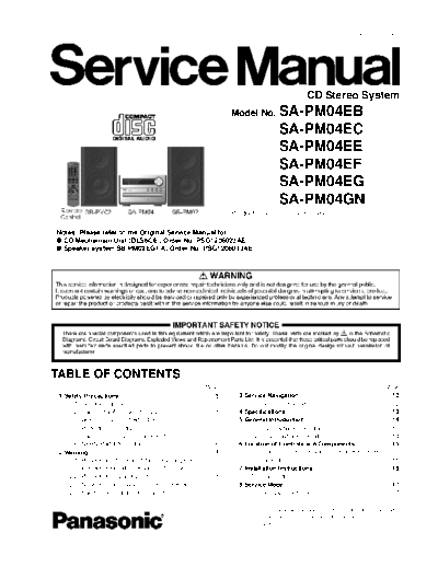 panasonic PSG1206010CE PRINTDB  panasonic Audio SA-PM04 PSG1206010CE_PRINTDB.pdf
