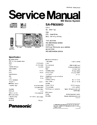 panasonic md9912156c2  panasonic Audio SA-PM30MD md9912156c2.pdf