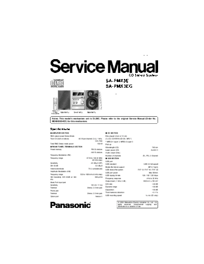 panasonic MD0803007CE PRINTDB  panasonic Audio SA-PMX3E MD0803007CE_PRINTDB.pdf