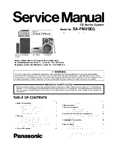 panasonic PSG1203010CE PRINTDB  panasonic Audio SA-PMX5EG PSG1203010CE_PRINTDB.pdf