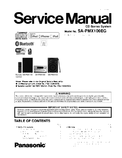 panasonic PSG1505004CE PRINTDB  panasonic Audio SA-PMX100EG PSG1505004CE_PRINTDB.pdf