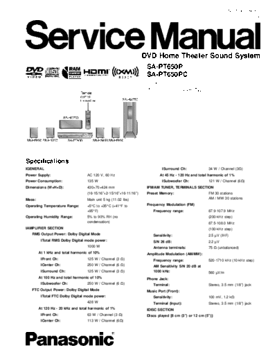 panasonic hfe panasonic sa-pt650p 650pc service  panasonic Audio SA-PT650 hfe_panasonic_sa-pt650p_650pc_service.pdf