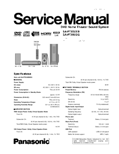 panasonic MD0803027CE PRINTDB  panasonic Audio SA-PTX50EB MD0803027CE_PRINTDB.pdf