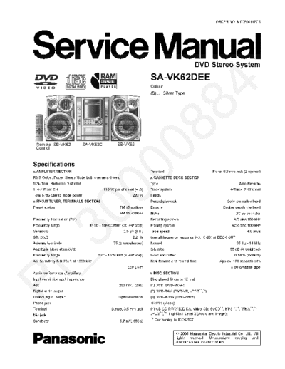 panasonic Panasonic SA-VK62D DEE SM  panasonic Audio SA-VK62D Panasonic_SA-VK62D_DEE_SM.pdf