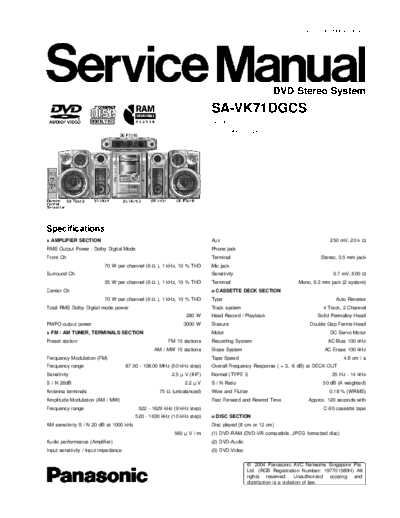 panasonic panasonic sa-vk71dgcs sm  panasonic Audio SA-VK71DGCS panasonic_sa-vk71dgcs_sm.pdf