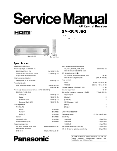 panasonic MD0608274CE A SA-XR700EG  panasonic Audio SA-XR700EG MD0608274CE_A_SA-XR700EG.pdf